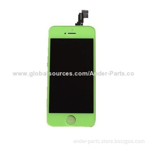 LCD Assembly with Home Button and Ear-speaker Mesh for iPhone 5C, 12 Colors Available + In Stock